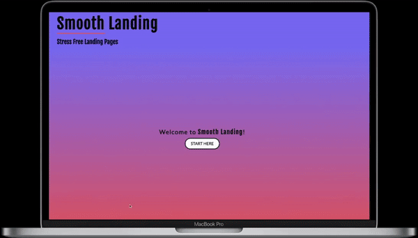 smooth landing website for desktop